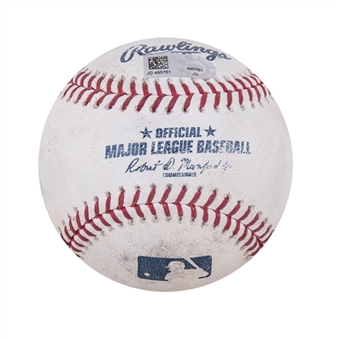 Atlanta Braves Vs New York Mets Game Used Baseball from Pete Alonsos Record Breaking 53rd Home Run Game Sept 28, 2019 (MLB Authenticated)